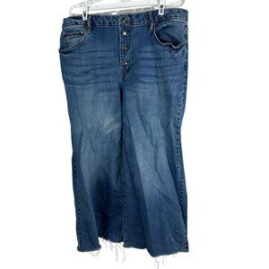 Time & Tru Womens High Rise Denim Button-Front Maxi Skirt Size 16